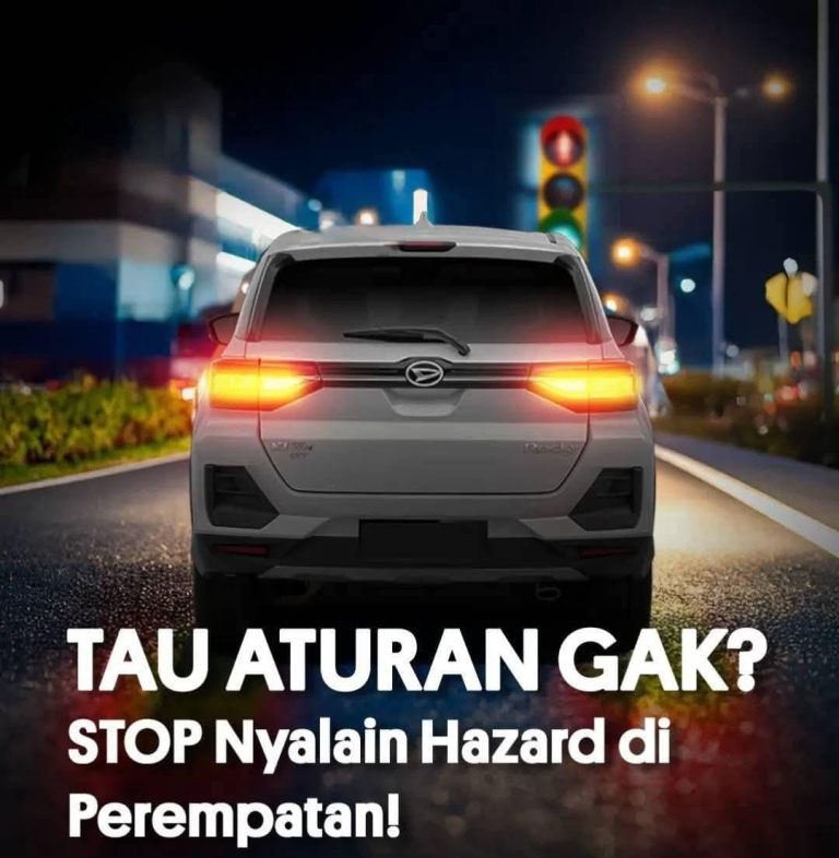 Tau Gak Aturan Pakai Lampu hazard, ini Keteranganya