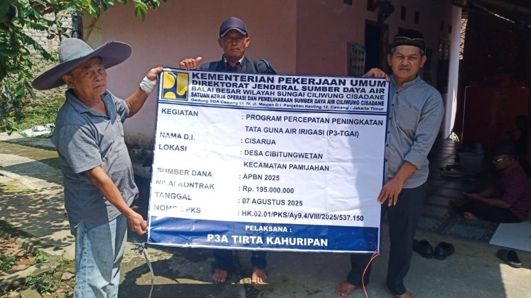 Tirta Kahuripan Sukses Laksanakan P3-TGAI di Cibitung Wetan Kecamatan Pamijahan